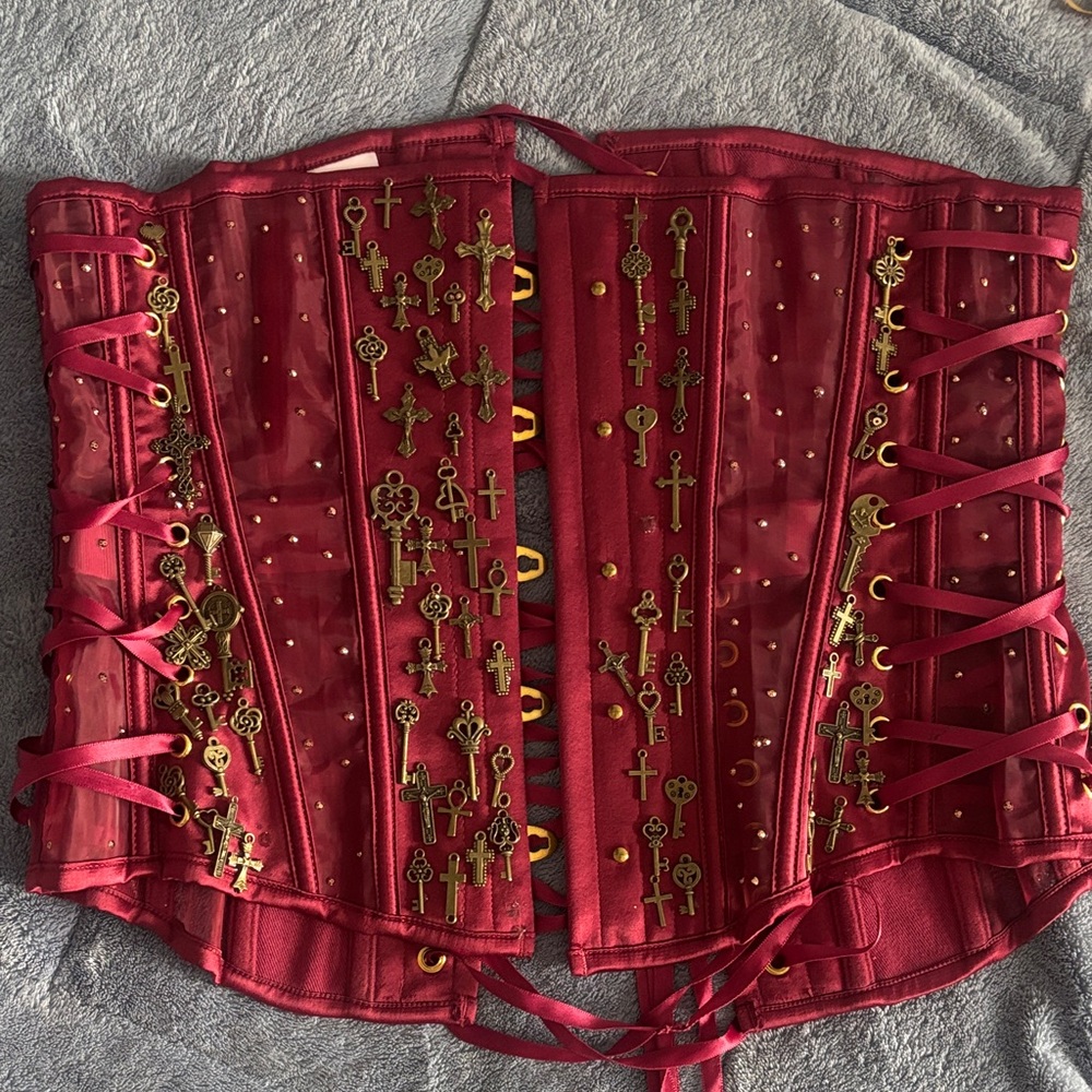 Key waist cinch corset